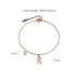 Solid 925 Sterling Silver Initial Crystal Personalised Alphabet Letter Bracelet Rose Gold Filled